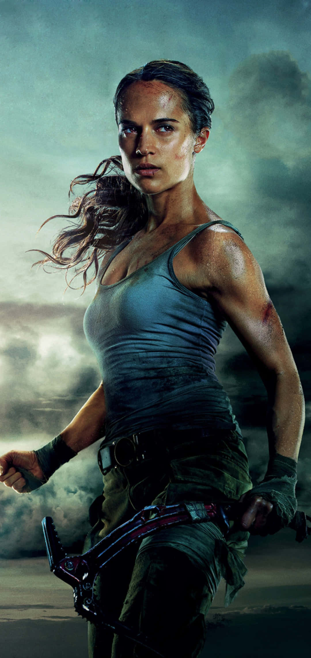 Tomb Raider Phone, Tomb Raider, stormy sky, Full HD Phone Wallpaper
