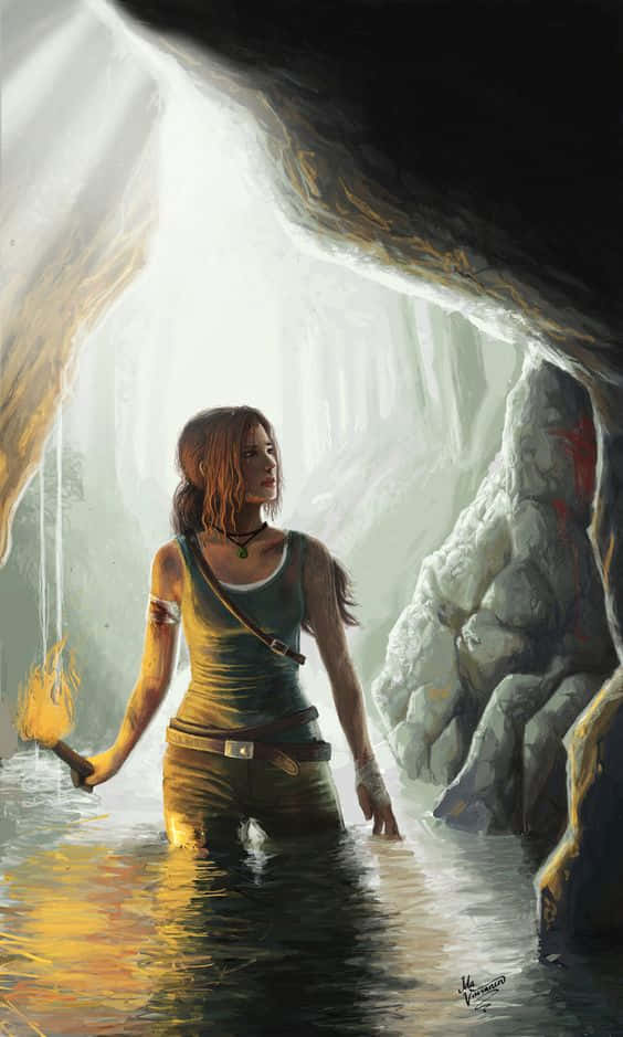 Tomb Raider Phone, cavern, sunlight, SD Phone Wallpaper