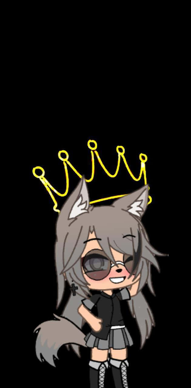 chibi wolf girl, grey hair, sunglasses, HD Phone Wallpaper