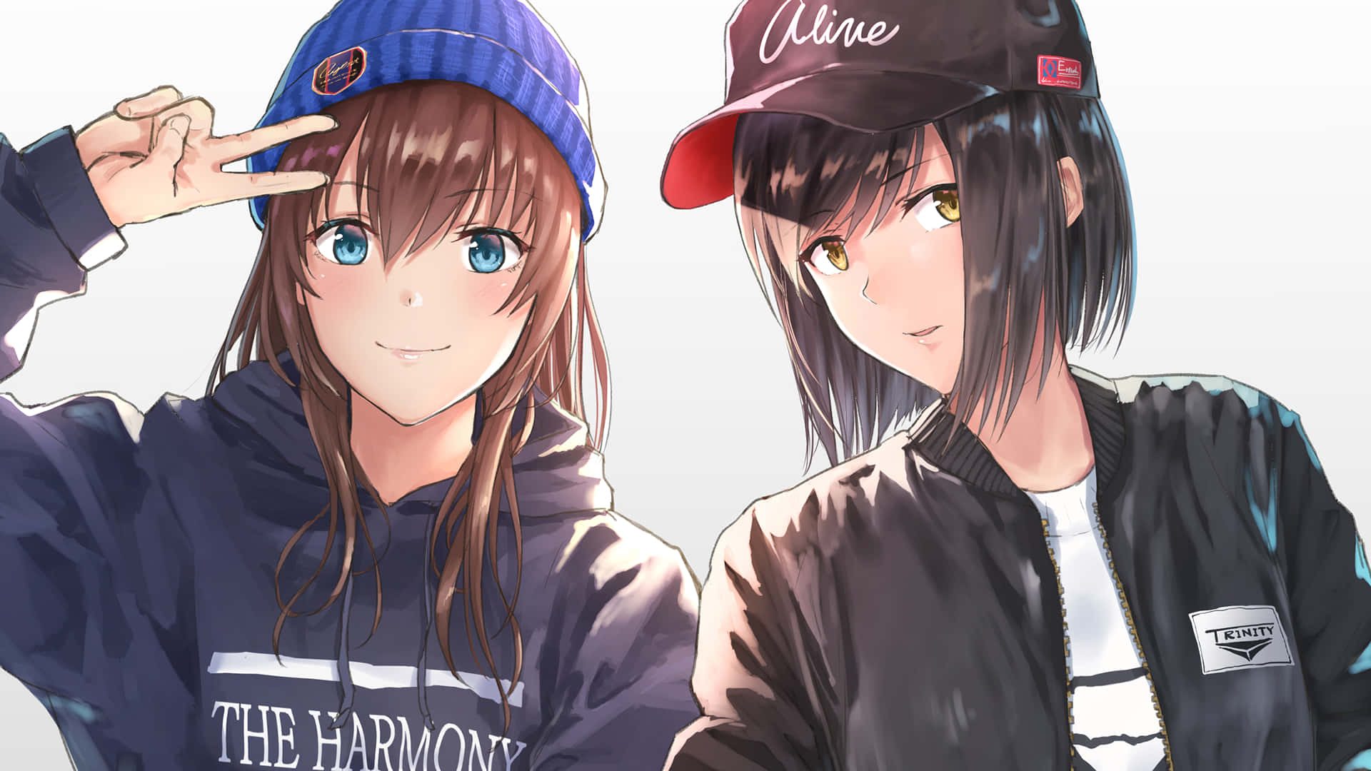 Tomboy Girl, cap, hoodie, Full HD Desktop Wallpaper