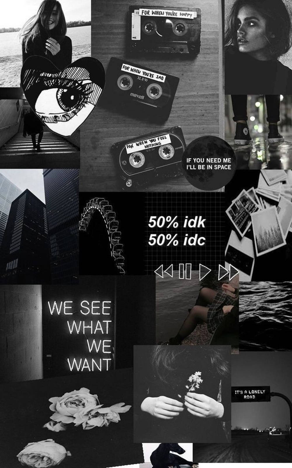 black tomboy aesthetic, Tomboy Aesthetic, cassette tapes, HD Phone Wallpaper