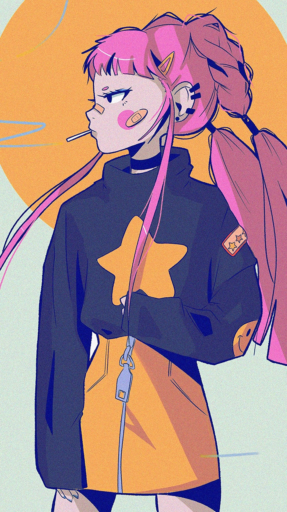 pink hair, anime girl, cat ears, HD Phone Wallpaper