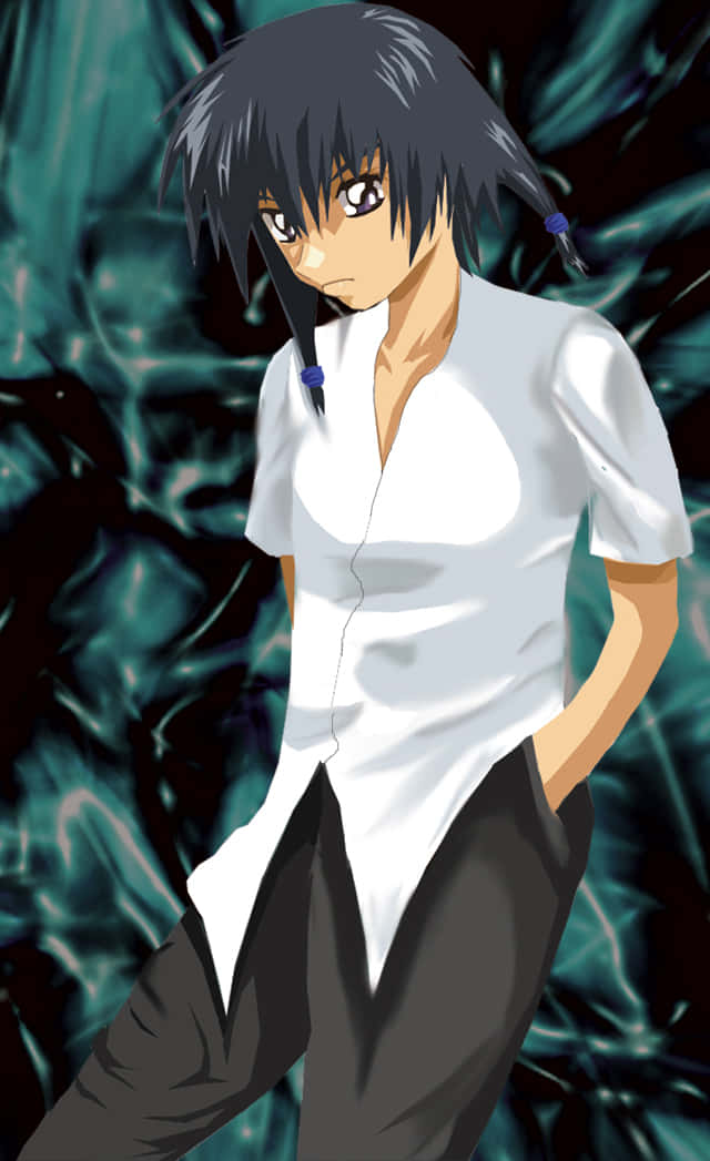 tomboy girl, dark hair, pigtails, SD Phone Wallpaper