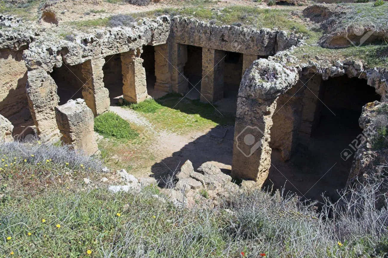 Tombs Of The Kings, ancient stone ruins, arched openings, HD Desktop Wallpaper
