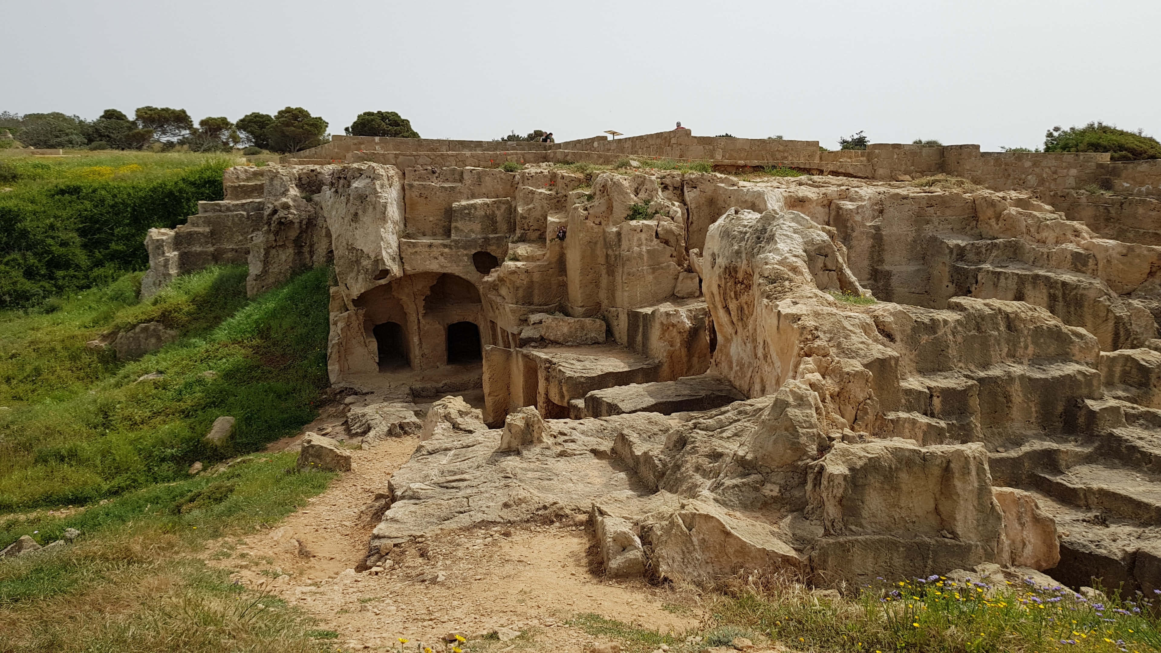 Tombs Of The Kings, sunset, ancient stone tombs, 4K Desktop Wallpaper