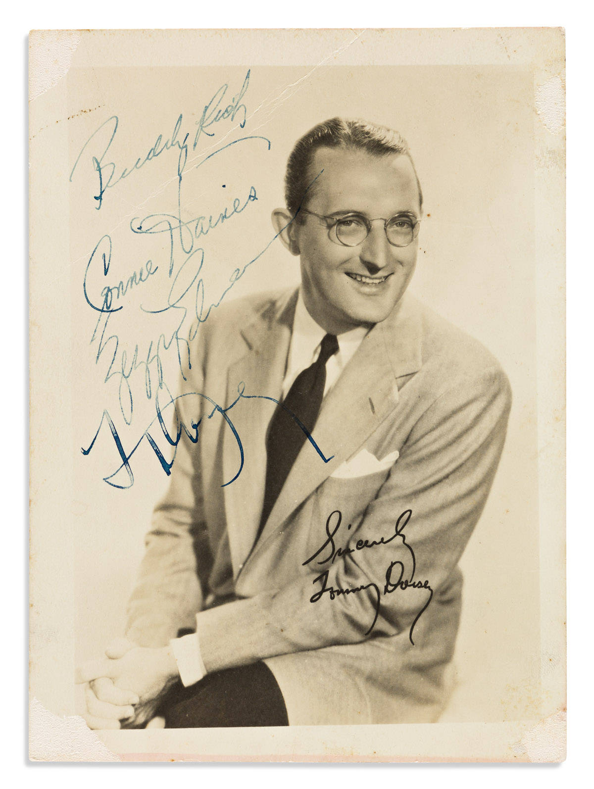 Tommy Dorsey, sepia-toned portrait, suit, HD Phone Wallpaper