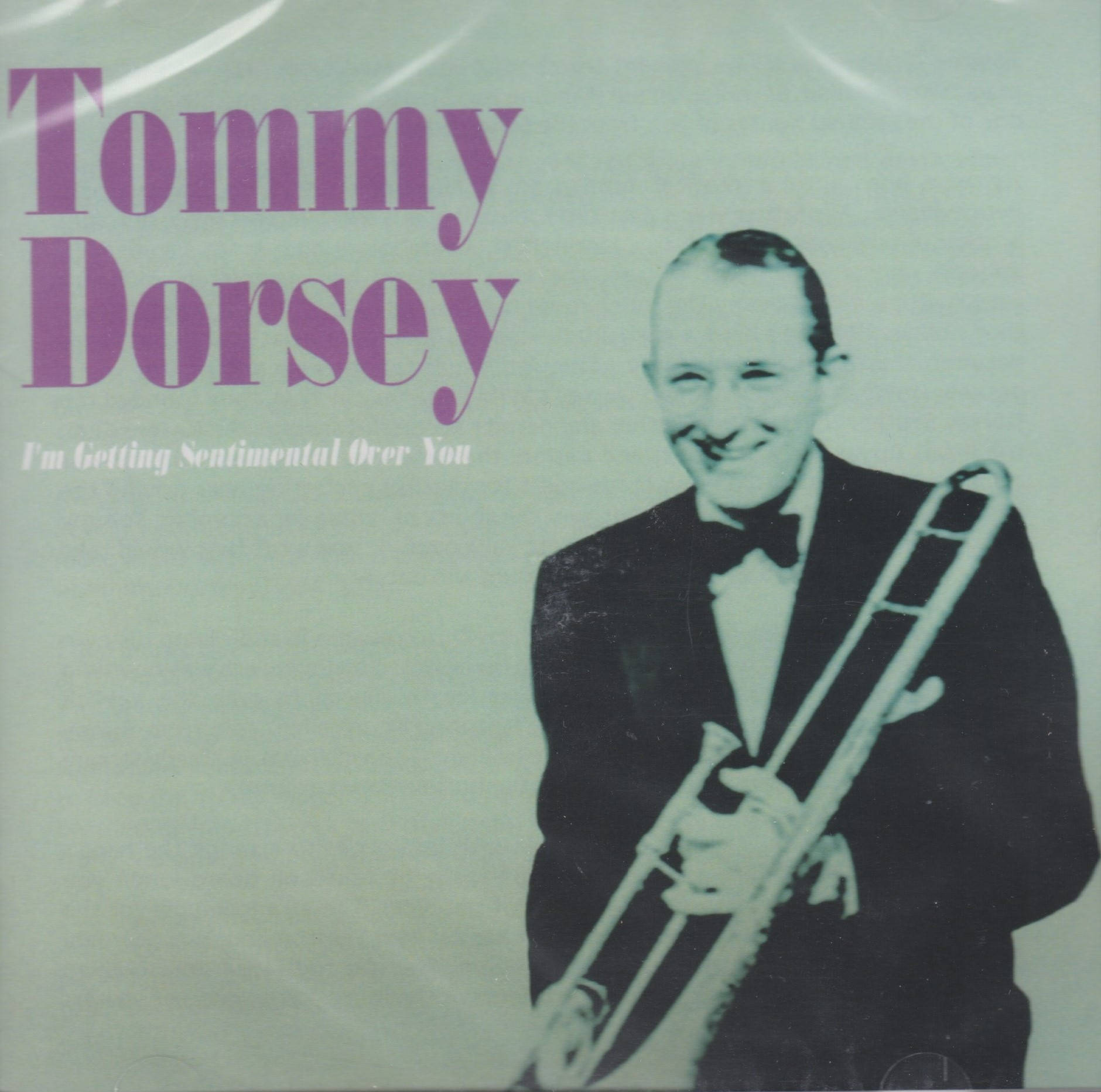 Tommy Dorsey, trombone, pale green background, HD Desktop Wallpaper