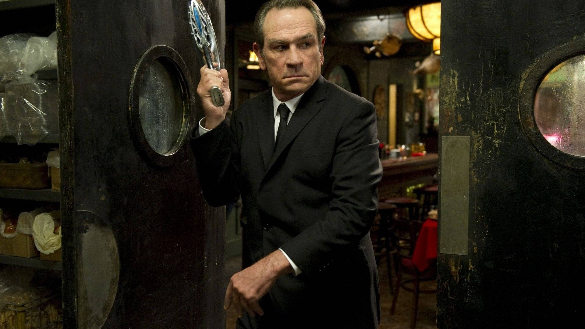 Tommy Lee Jones, Men in Black 3, black suit, Full HD Desktop Wallpaper