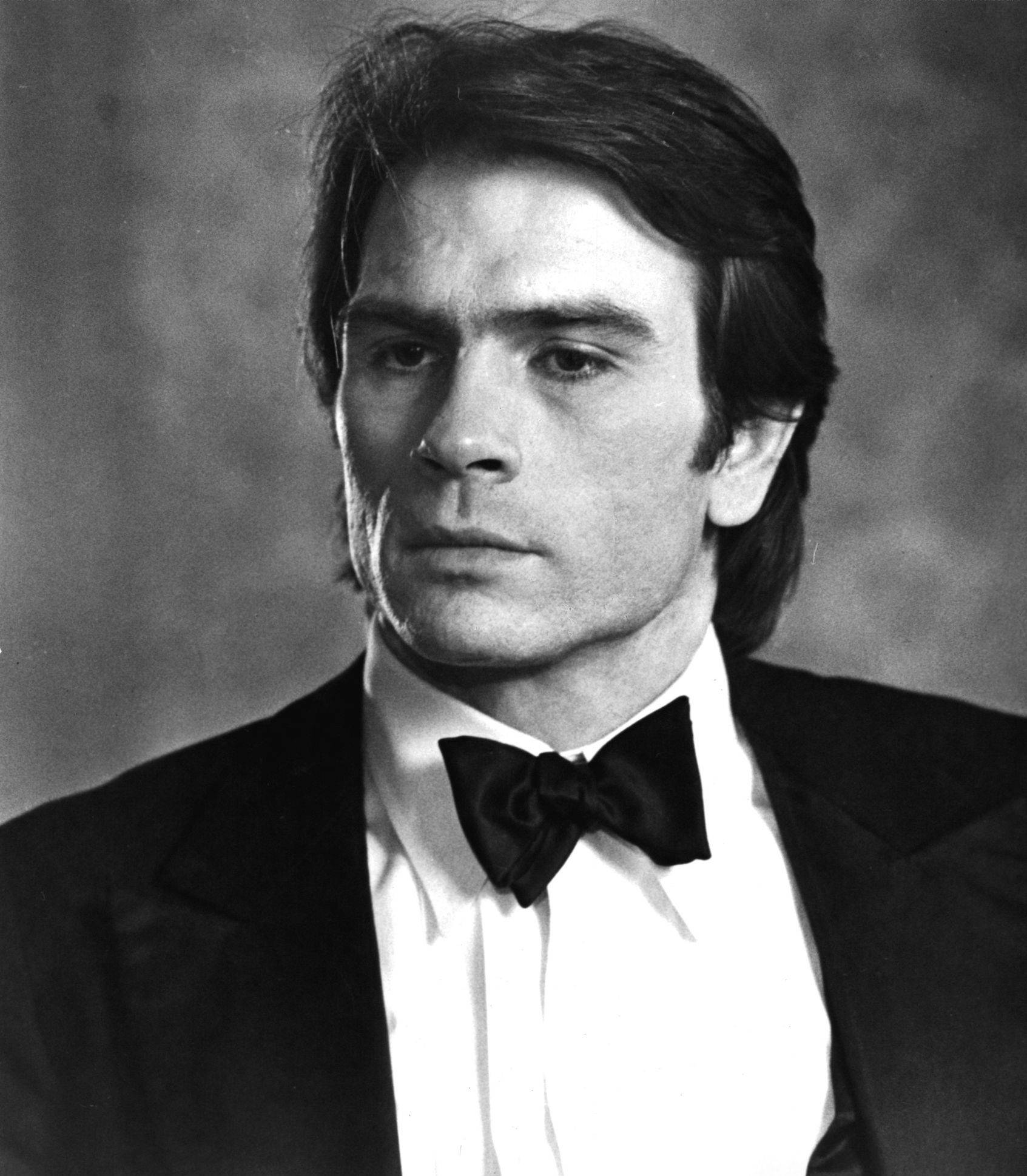 Tommy Lee Jones, monochrome, tuxedo, Full HD Phone Wallpaper
