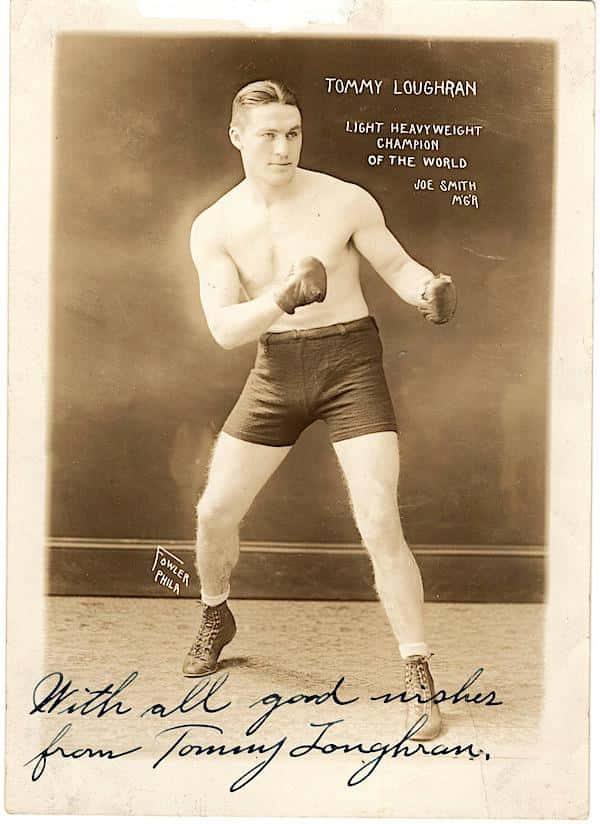 Tommy Loughran, sepia-toned portrait, fighting stance, SD Phone Wallpaper