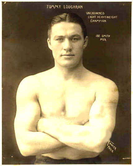 Tommy Loughran, vintage sepia-toned portrait, muscular boxer, SD Phone Wallpaper