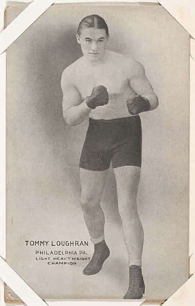 Tommy Loughran, sepia-toned portrait, fighting stance, SD Phone Wallpaper