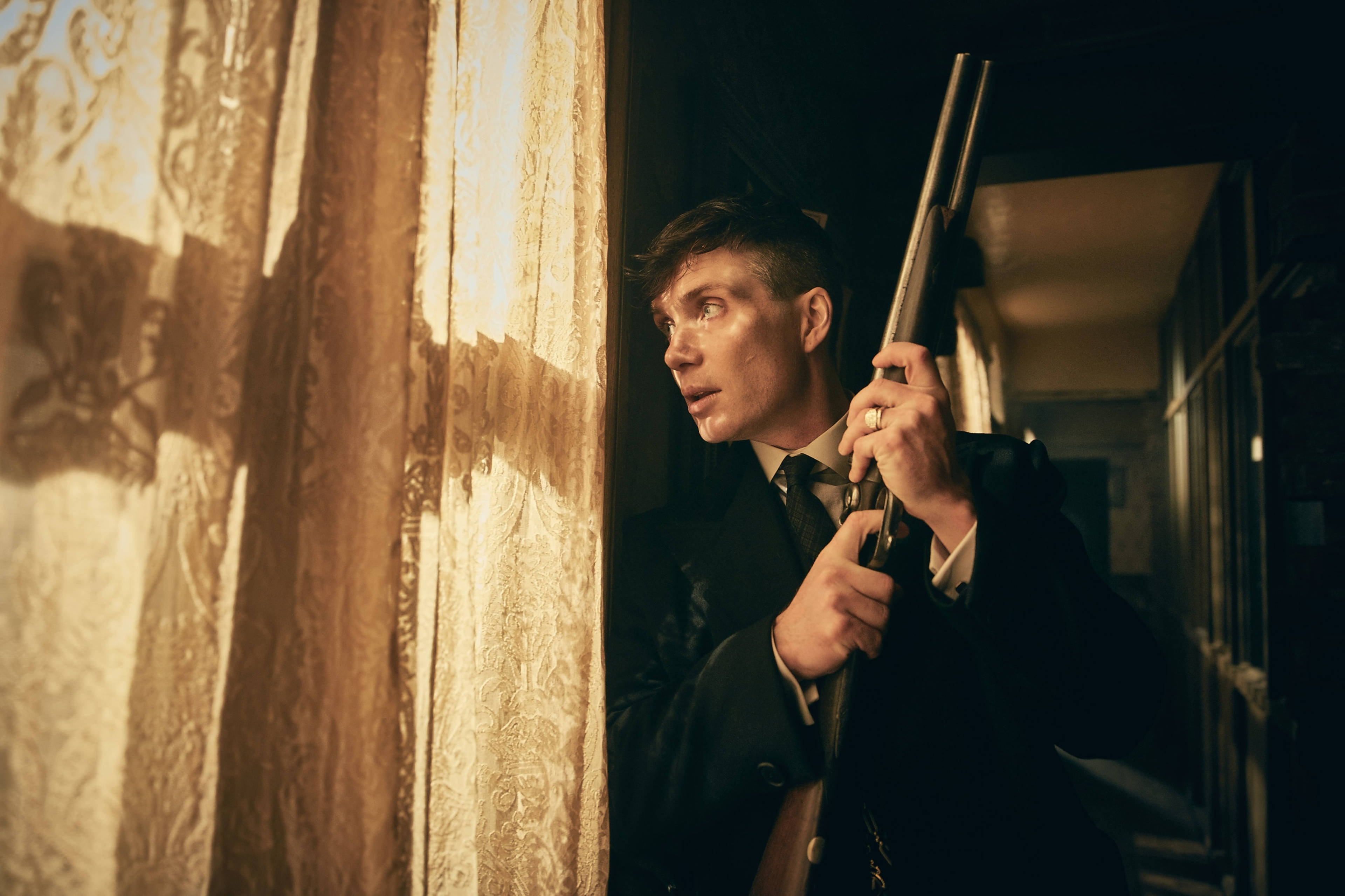 Tommy Shelby, 4K, shotgun, 4K Desktop Wallpaper