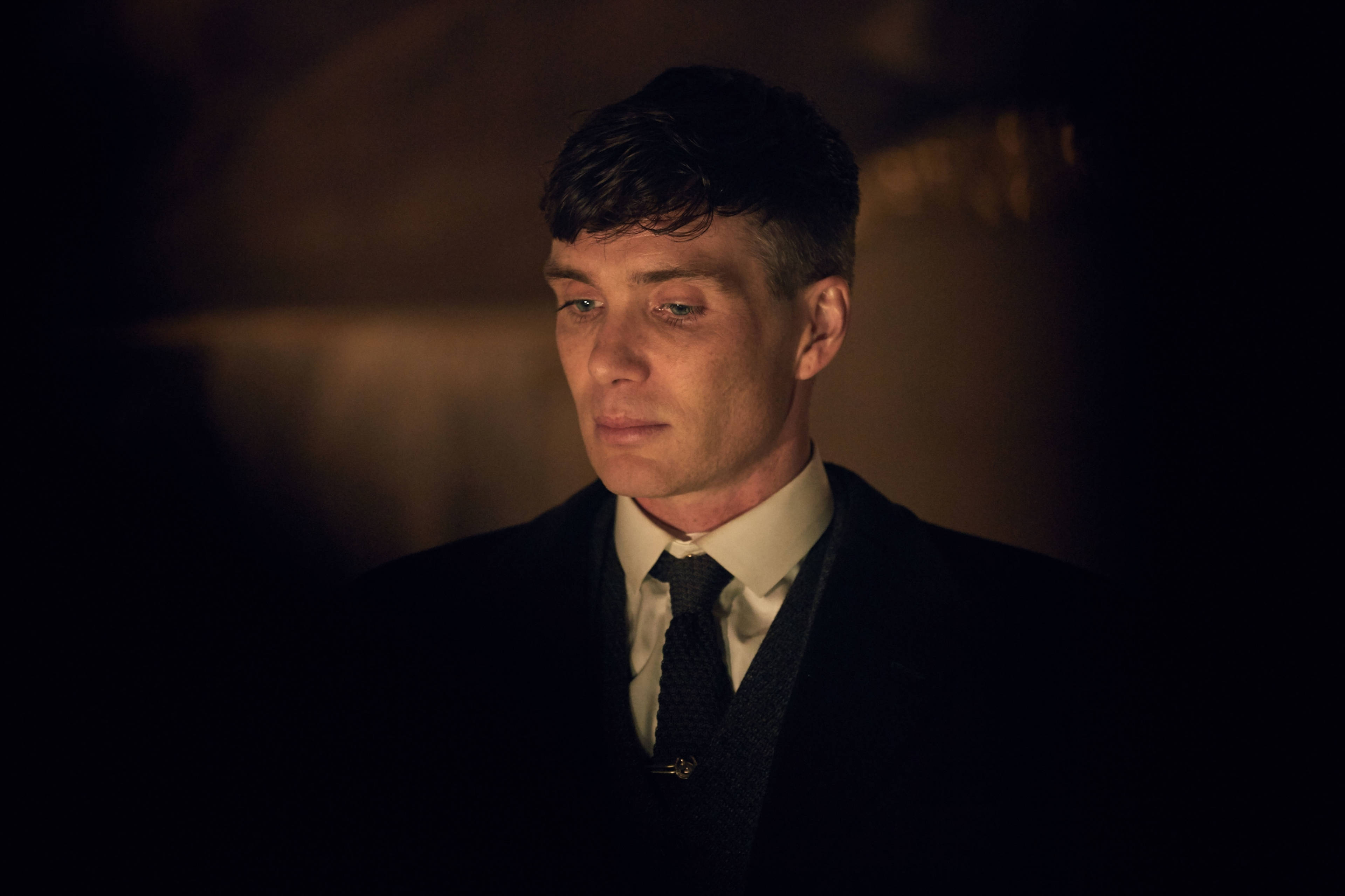 Tommy Shelby, 4K, dark suit and tie, 4K Desktop Wallpaper
