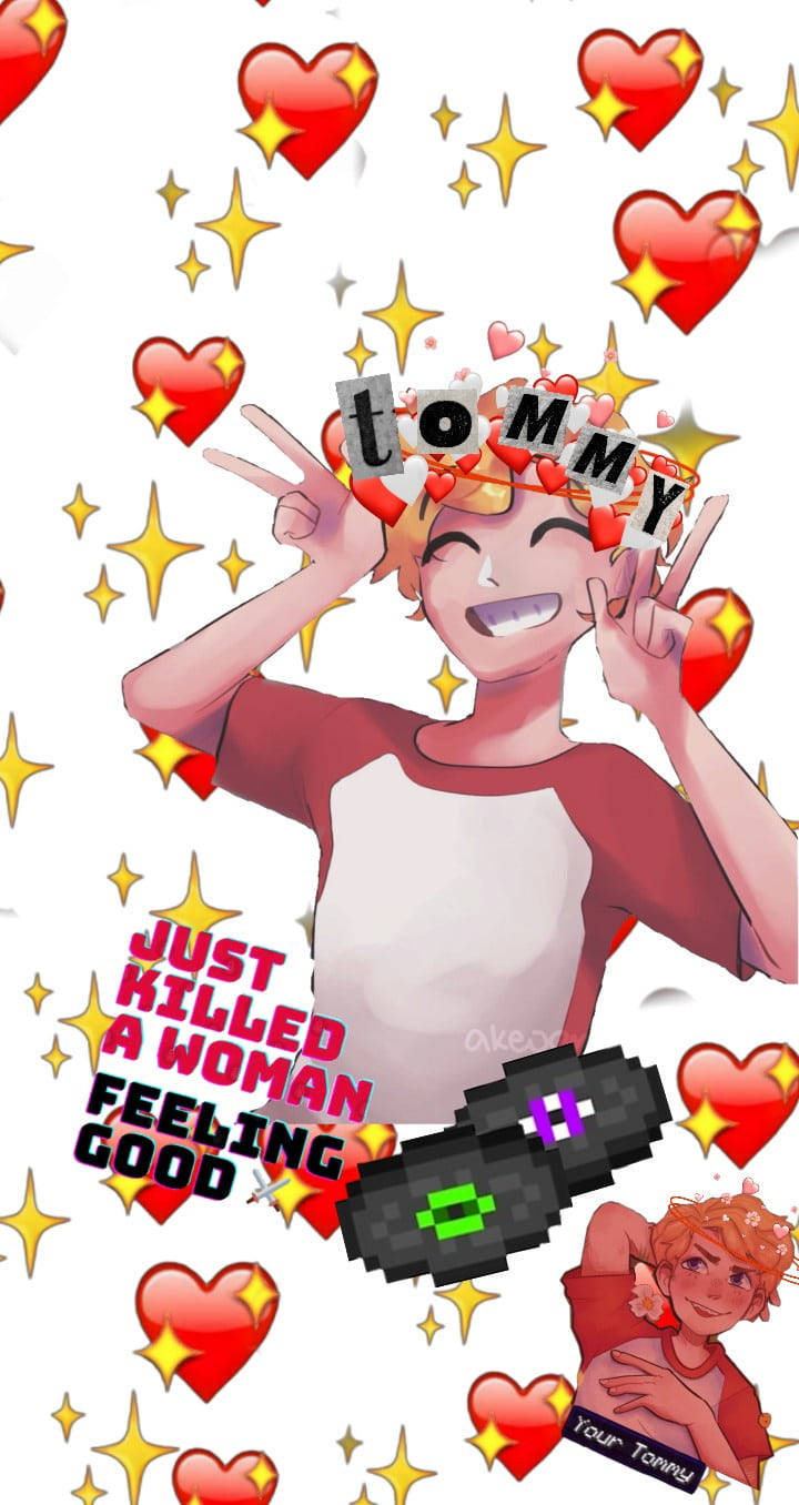 Tommyinnit, anime character, orange hair, HD Phone Wallpaper
