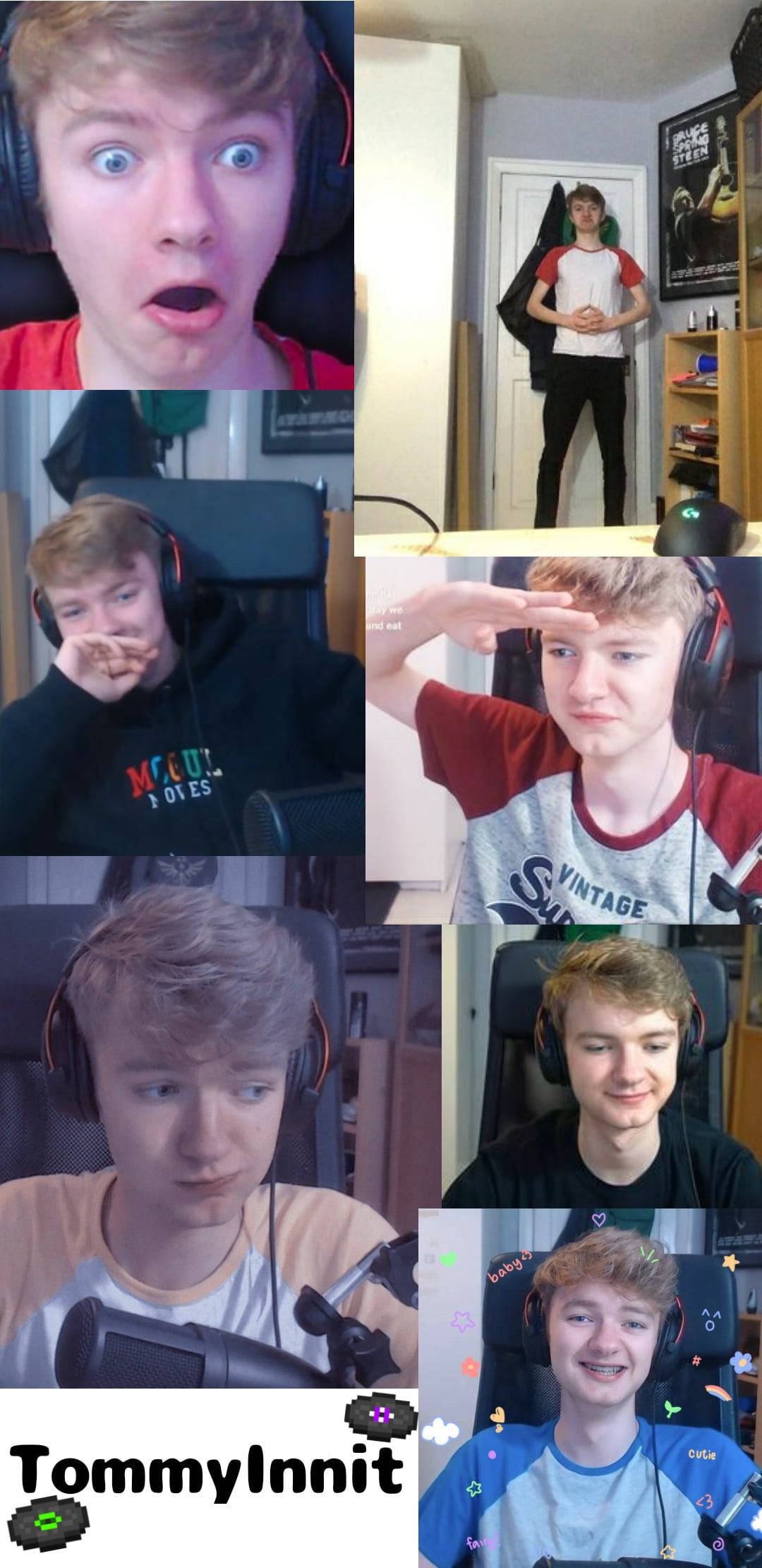 Tommyinnit, gaming setup, headphones, Full HD Phone Wallpaper