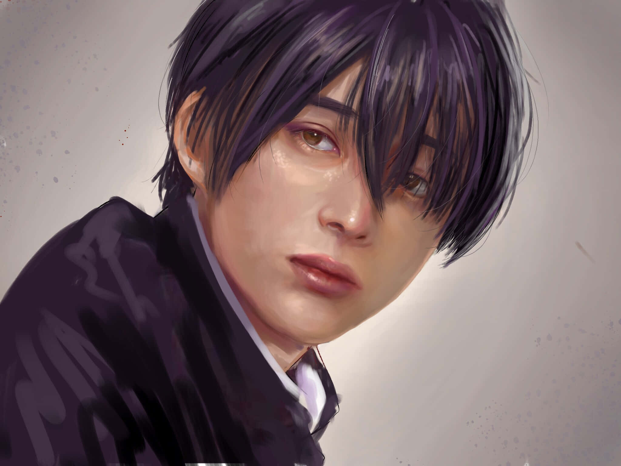Tomodachi Game, anime-style portrait, young man, Full HD Desktop Wallpaper