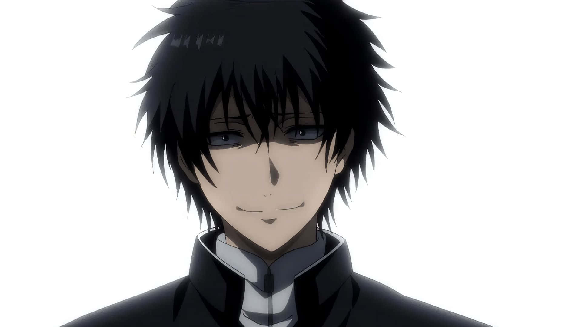 Tomodachi Game, spiky black hair, sharp blue eyes, Full HD Desktop Wallpaper