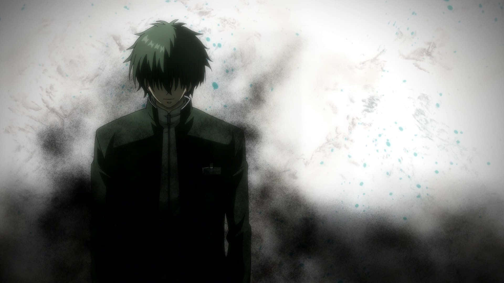 Tomodachi Game, green hair, anime boy, Full HD Desktop Wallpaper