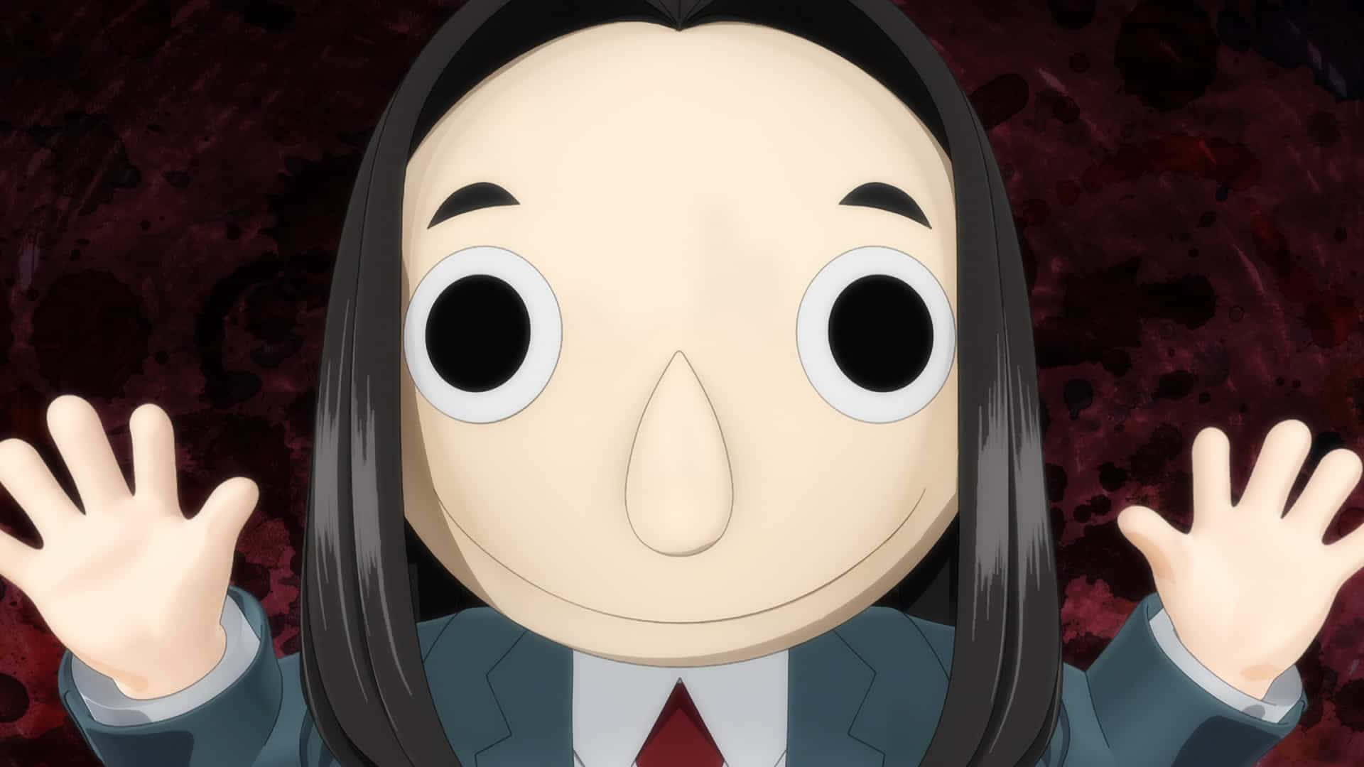 Tomodachi Game, masked character, large eyes, Full HD Desktop Wallpaper