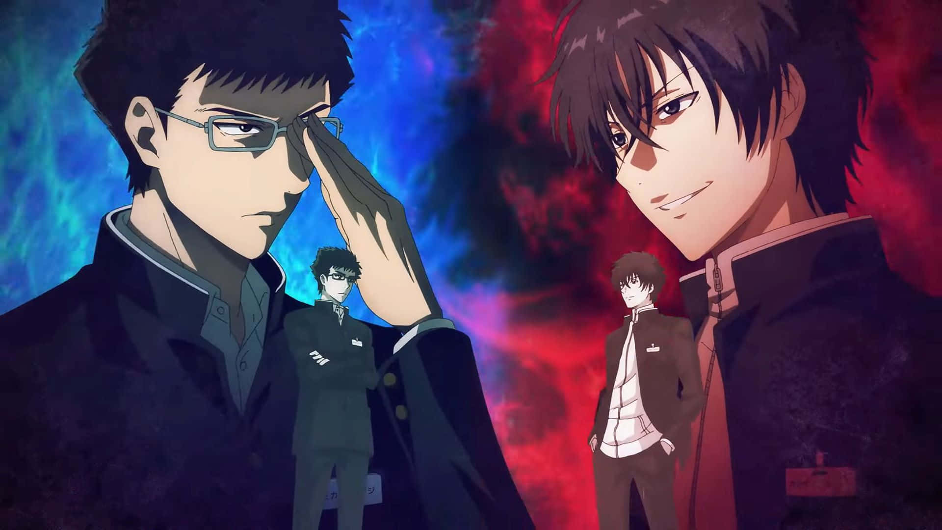Tomodachi Game, anime boys, school uniforms, Full HD Desktop Wallpaper