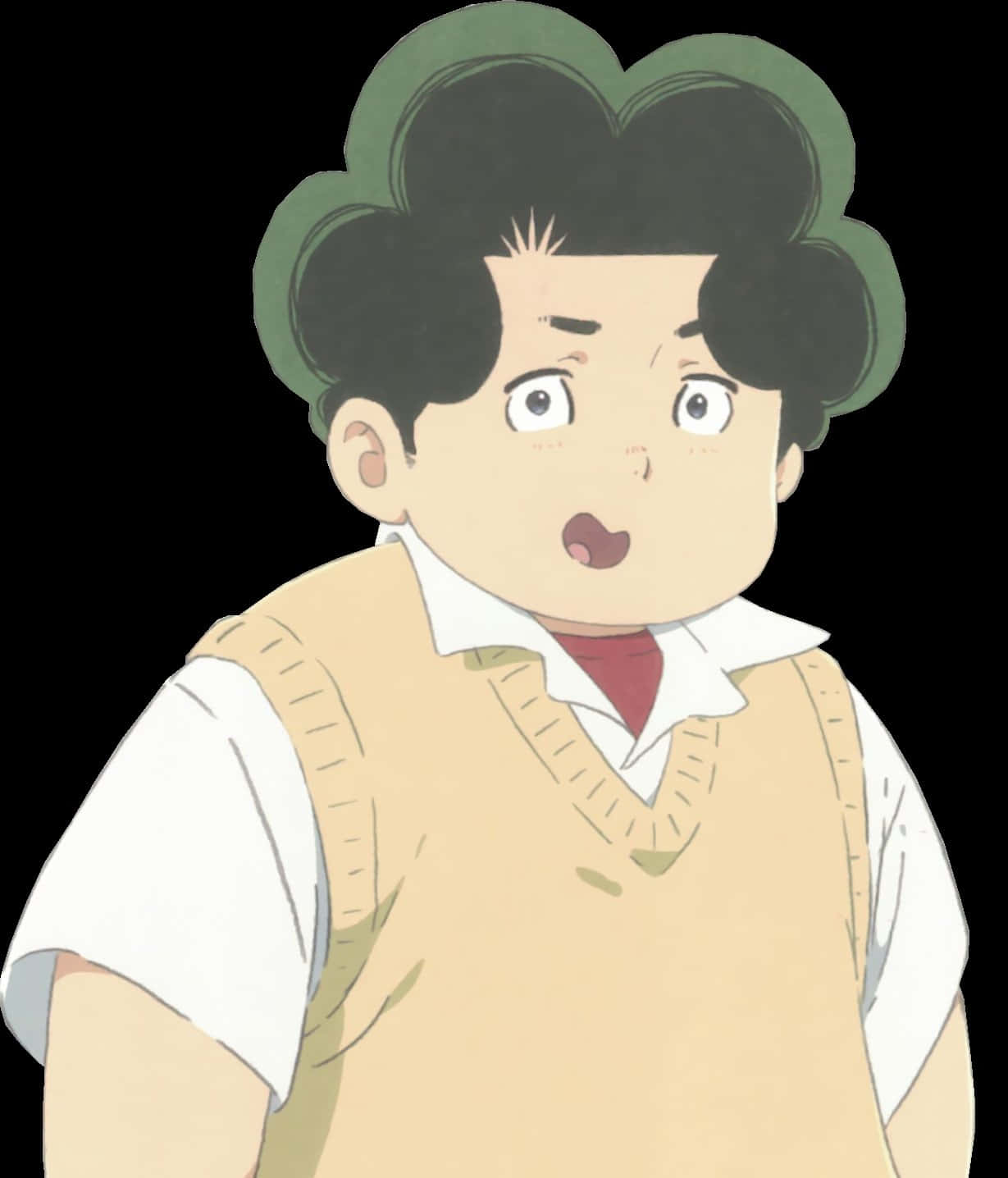 Tomohiro Nagatsuka, curly black hair, beige vest, HD Phone Wallpaper