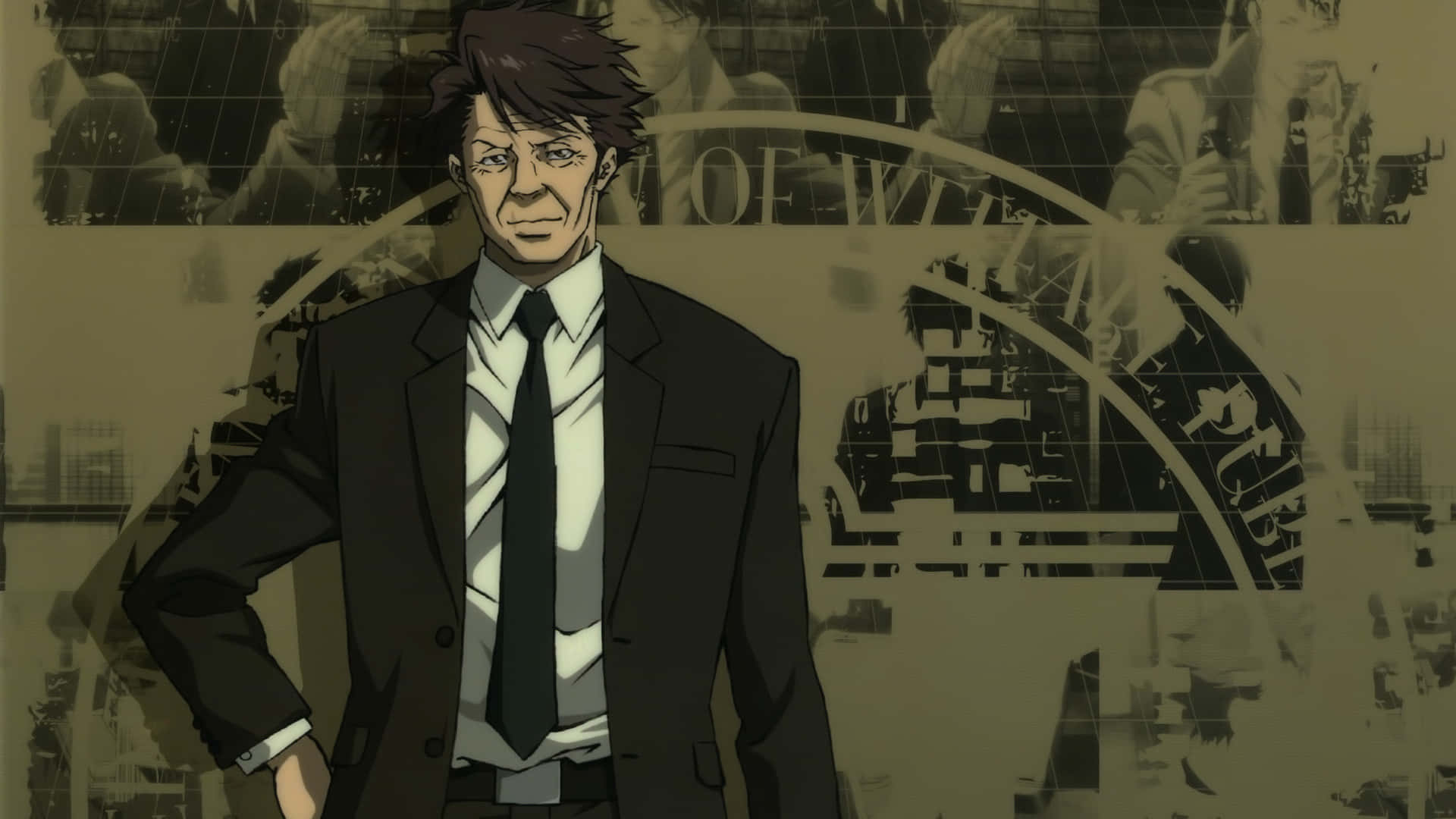 Tomomi Masaoka, anime man, suit, Full HD Desktop Wallpaper