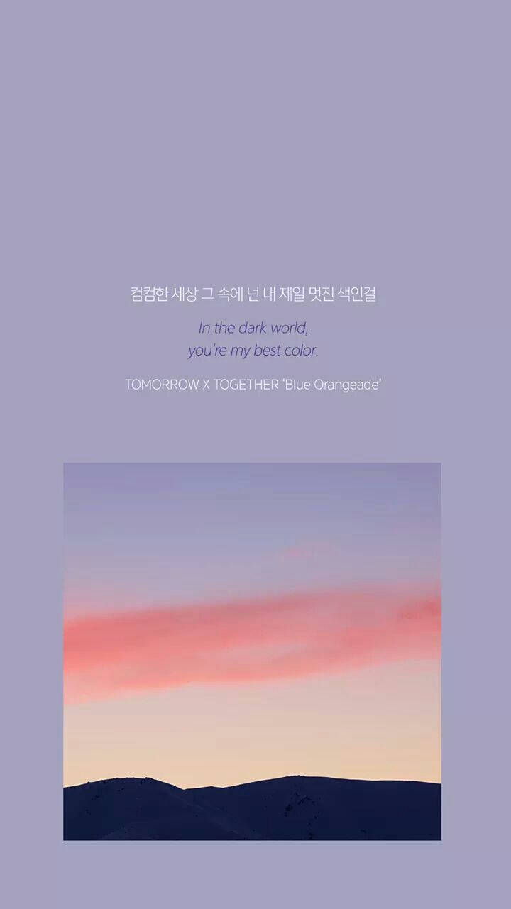 Tomorrow X Together, blue orangeade, twilight sky, HD Phone Wallpaper