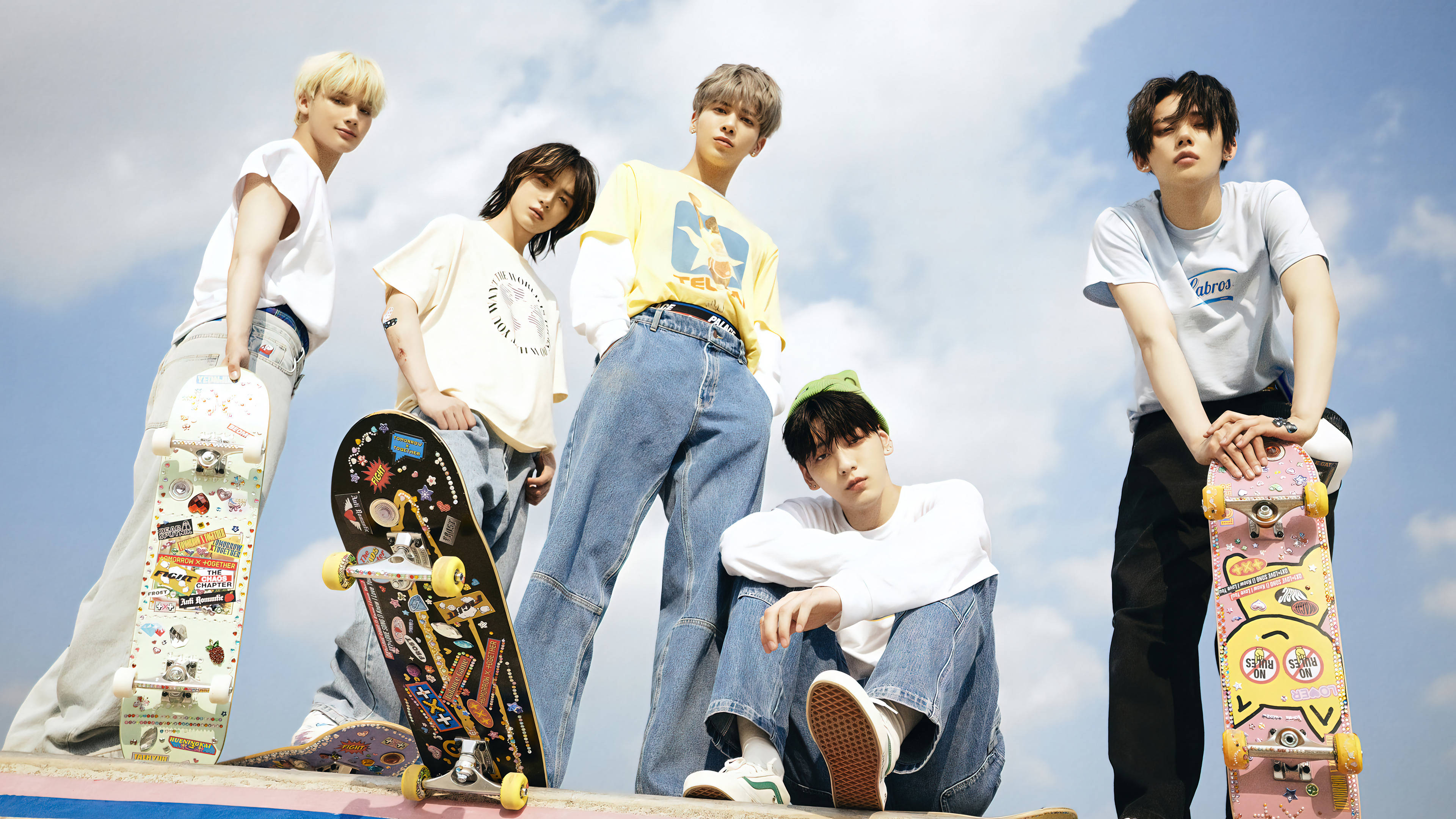 Tomorrow X Together, skateboarders, ramp, 4K Desktop Wallpaper