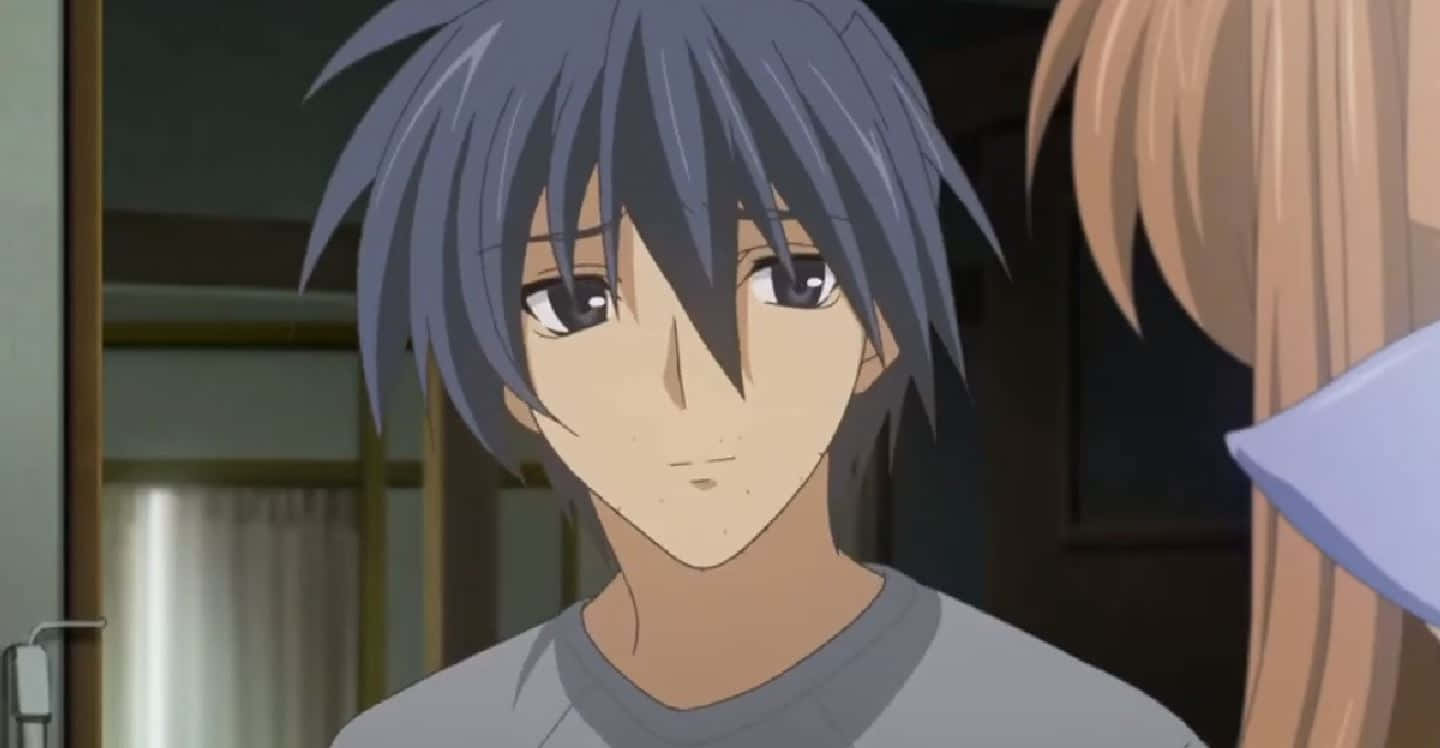 Tomoya Okazaki, anime series, spiky gray hair, HD Desktop Wallpaper