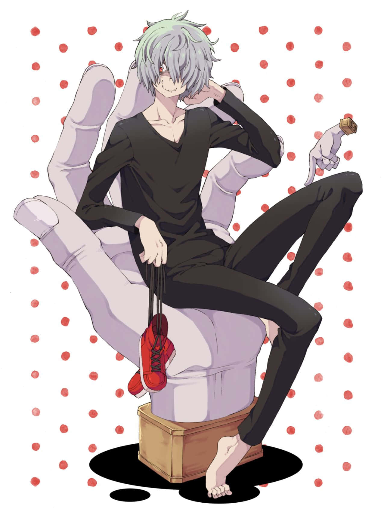 Tomura Shigaraki, silver-haired, black, HD Phone Wallpaper