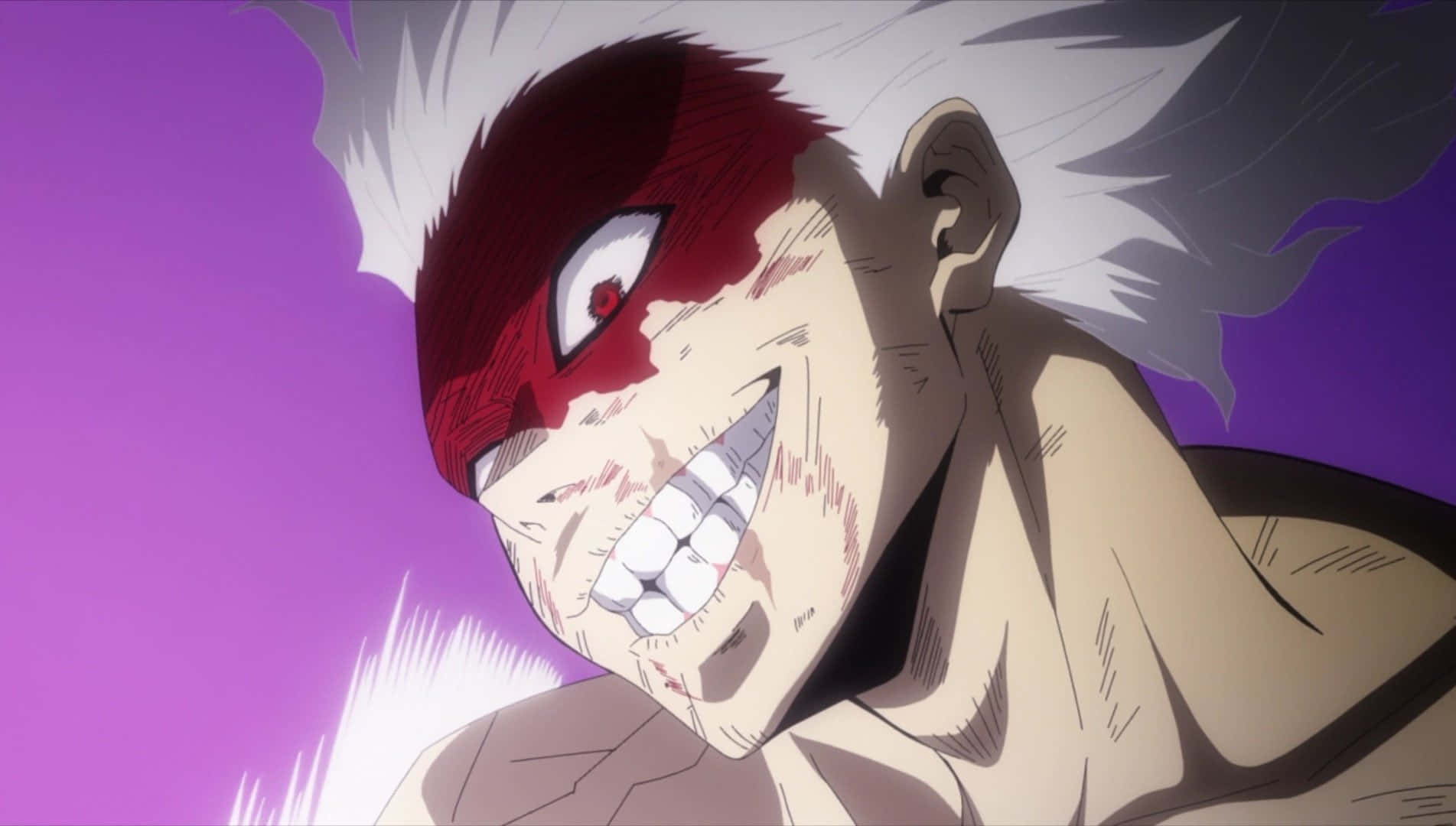 Tomura Shigaraki, white hair, red eye patch, HD Desktop Wallpaper
