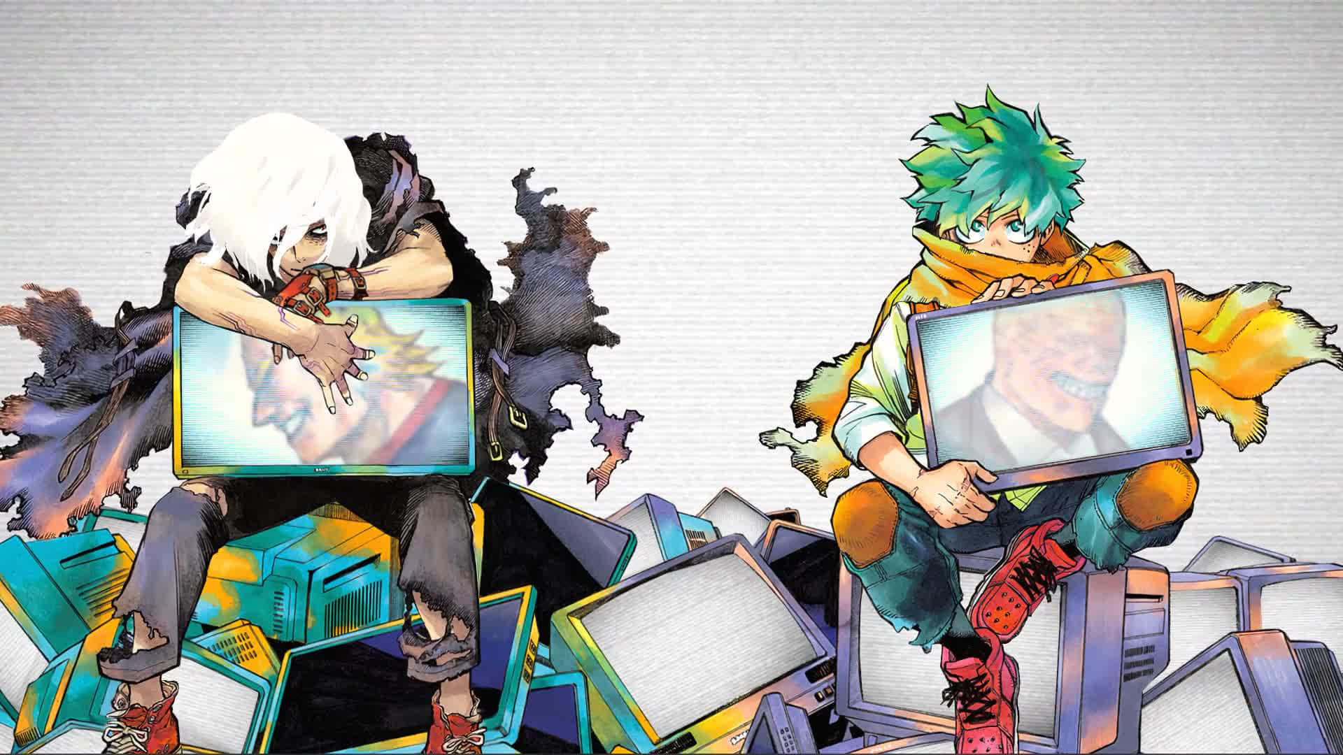 Tomura Shigaraki, 1920 x 1080, broken monitors, Full HD Desktop Wallpaper