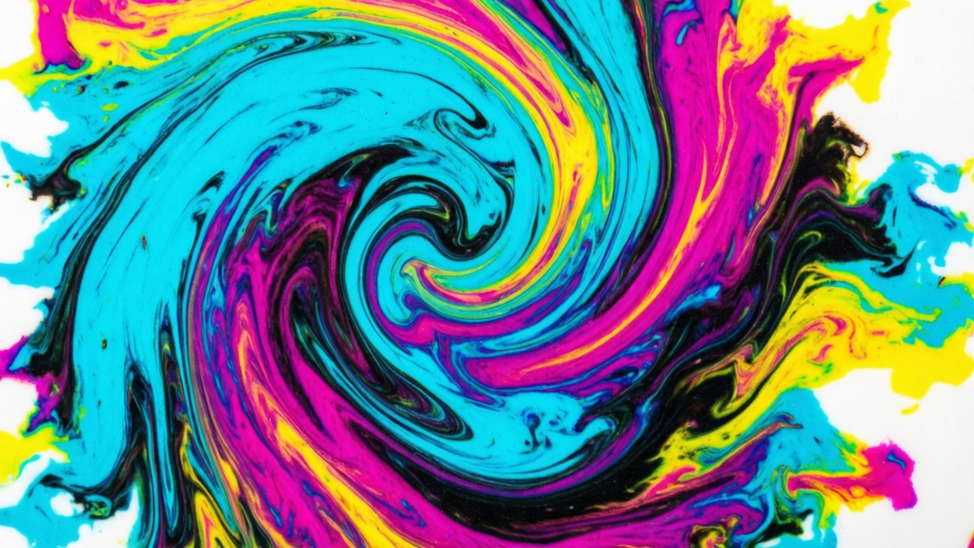 CMYK, swirl, white background, Full HD Desktop Wallpaper