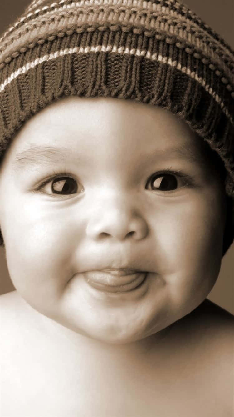 toddler, tongue out, smiling baby, HD Phone Wallpaper