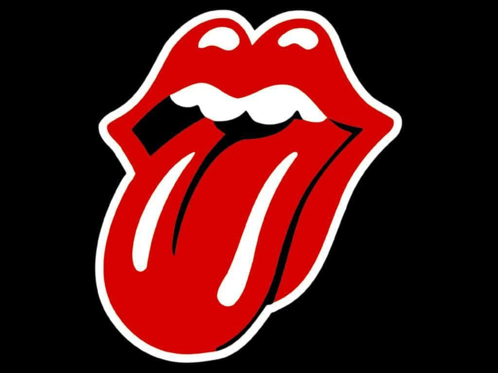 red lips, tongue out, stark black background, SD Desktop Wallpaper