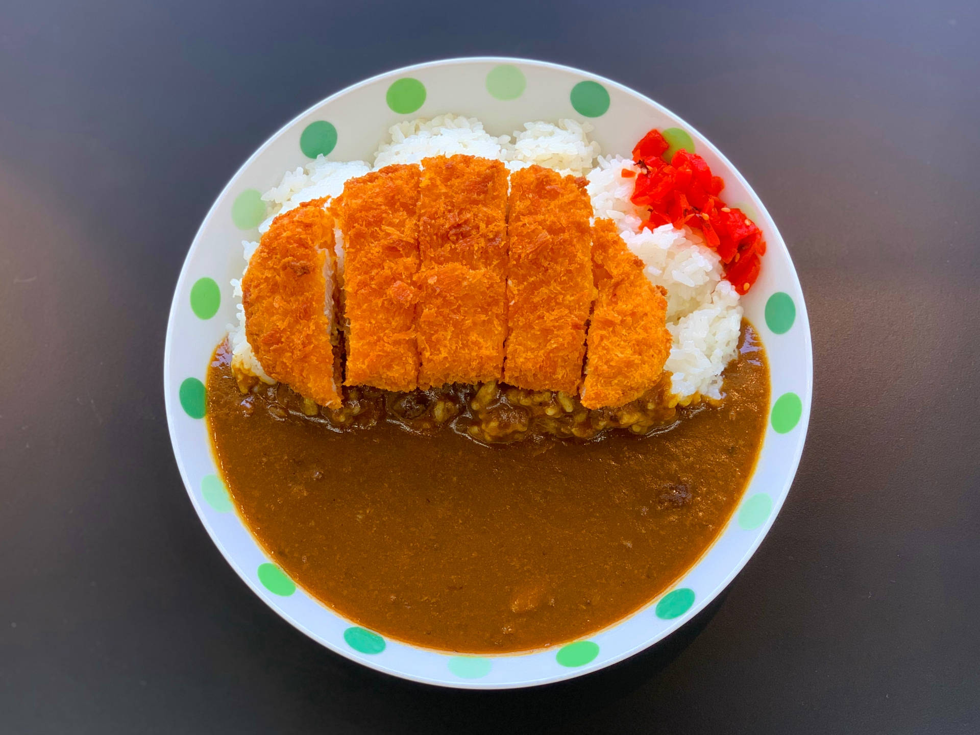boneless tonkatsu, sauce, white rice, Full HD Desktop Wallpaper