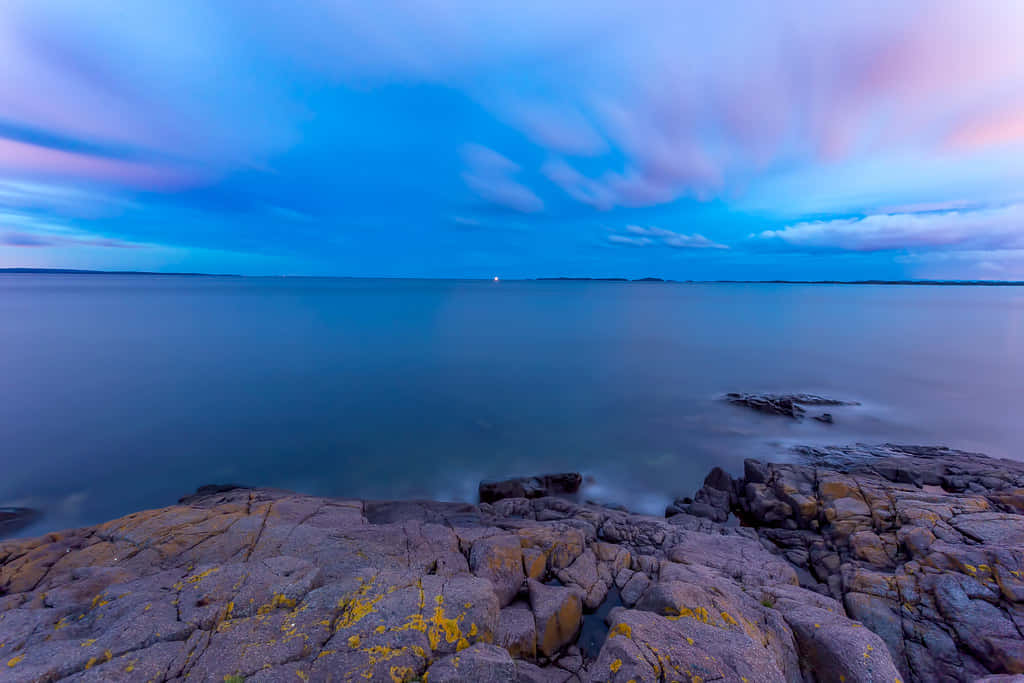Tønsberg, coastline, dusk, SD Desktop Wallpaper
