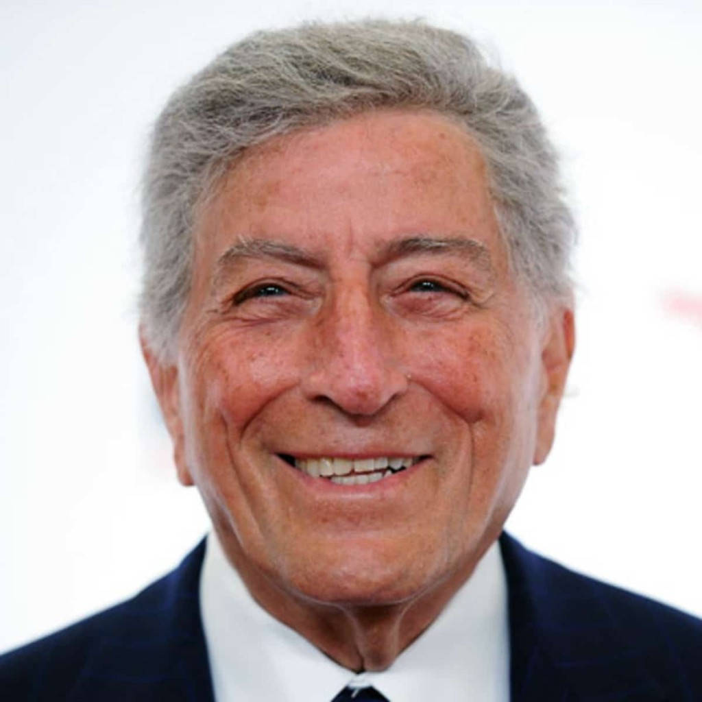 Tony Bennett, gray hair, dark suit, SD Desktop Wallpaper