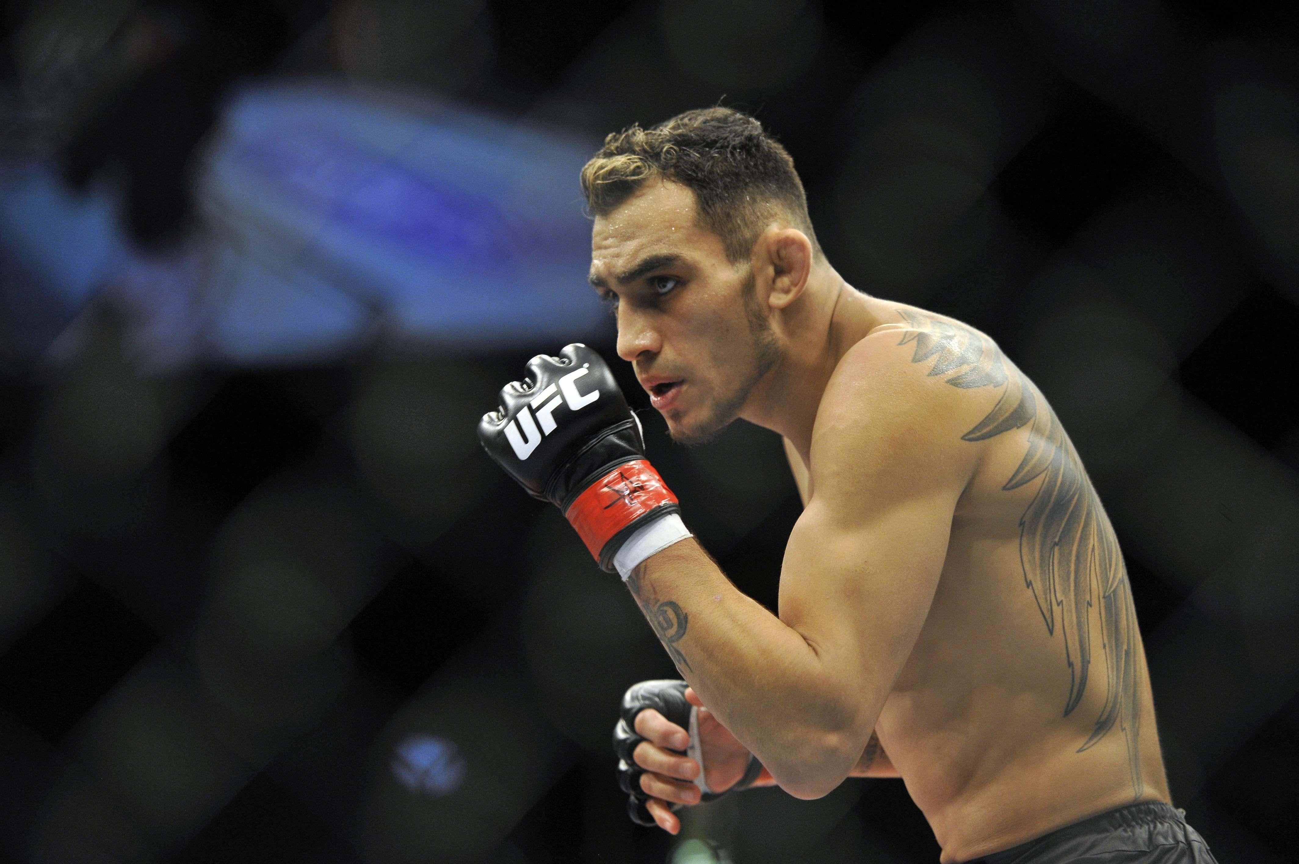 Tony Ferguson, UFC gloves, octagon, 4K Desktop Wallpaper