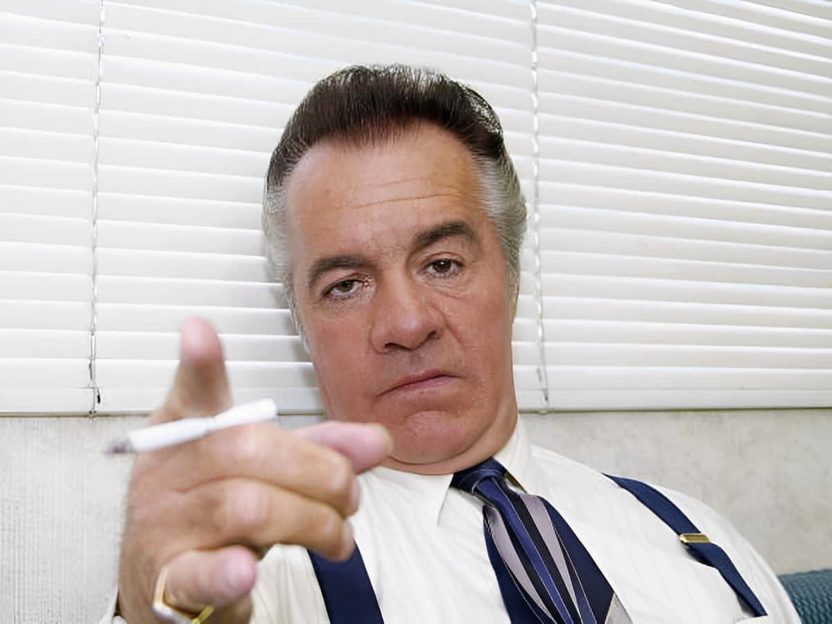Tony Sirico, black suit, white shirt, SD Desktop Wallpaper