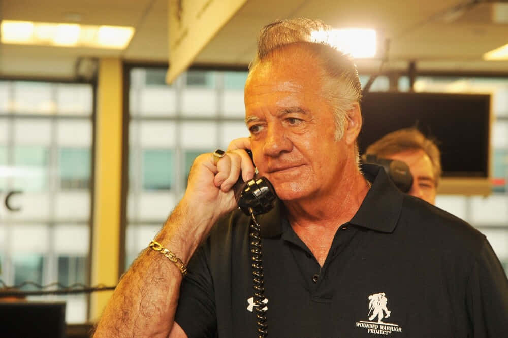 Tony Sirico, black telephone, brightly lit indoor setting, SD Desktop Wallpaper