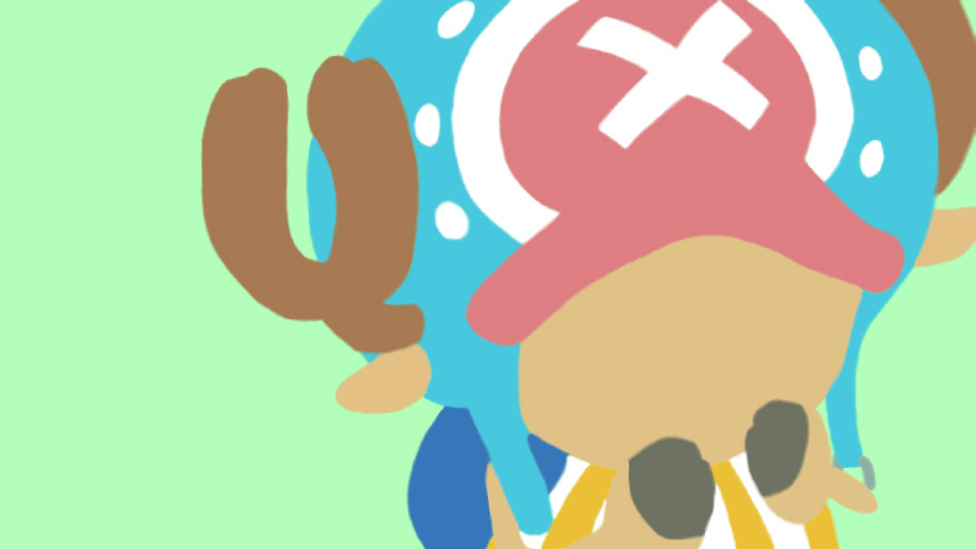 Tony Tony Chopper, blue hat, red cross emblem, Full HD Desktop Wallpaper