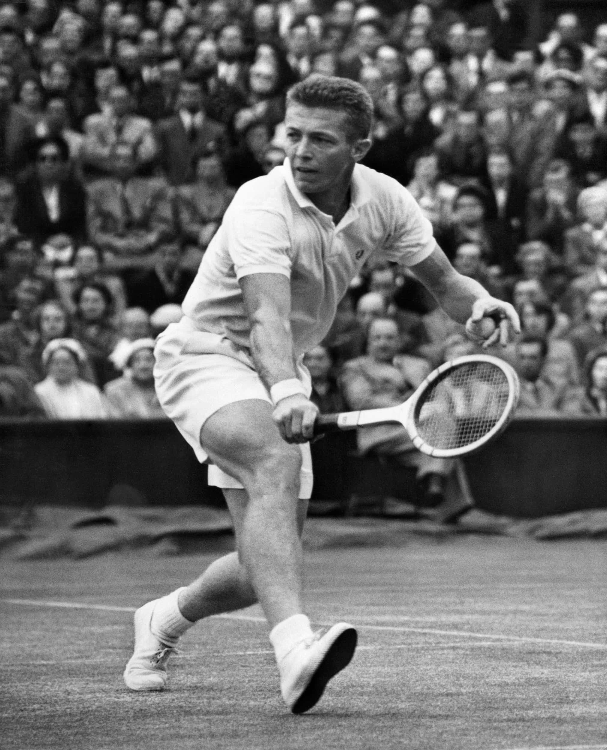 Tony Trabert, 1954 Wimbledon Finals, grass court, Full HD Phone Wallpaper