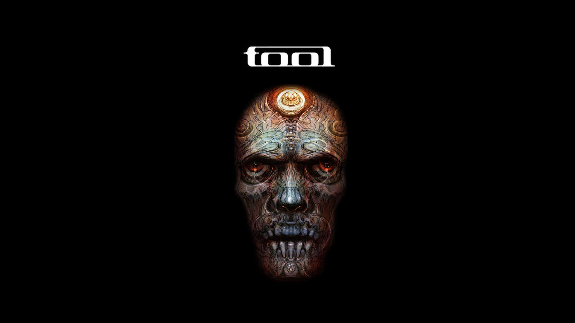 Tool Band, glowing red eyes, intricate tribal patterns, Full HD Desktop Wallpaper