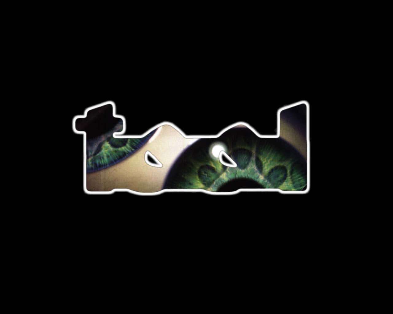 Tool Band, green eye, white outline, HD Desktop Wallpaper