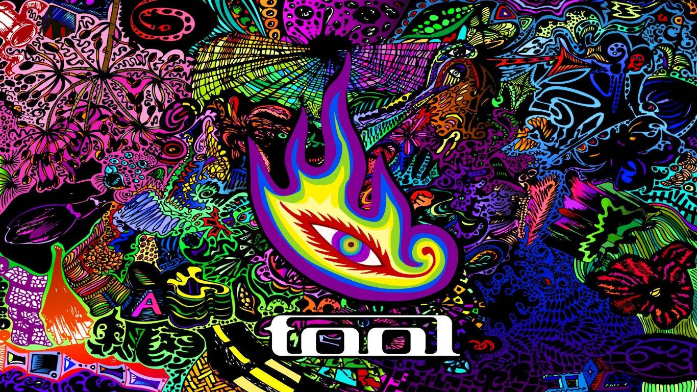 Tool, rainbow eye, flame shape, HD Desktop Wallpaper
