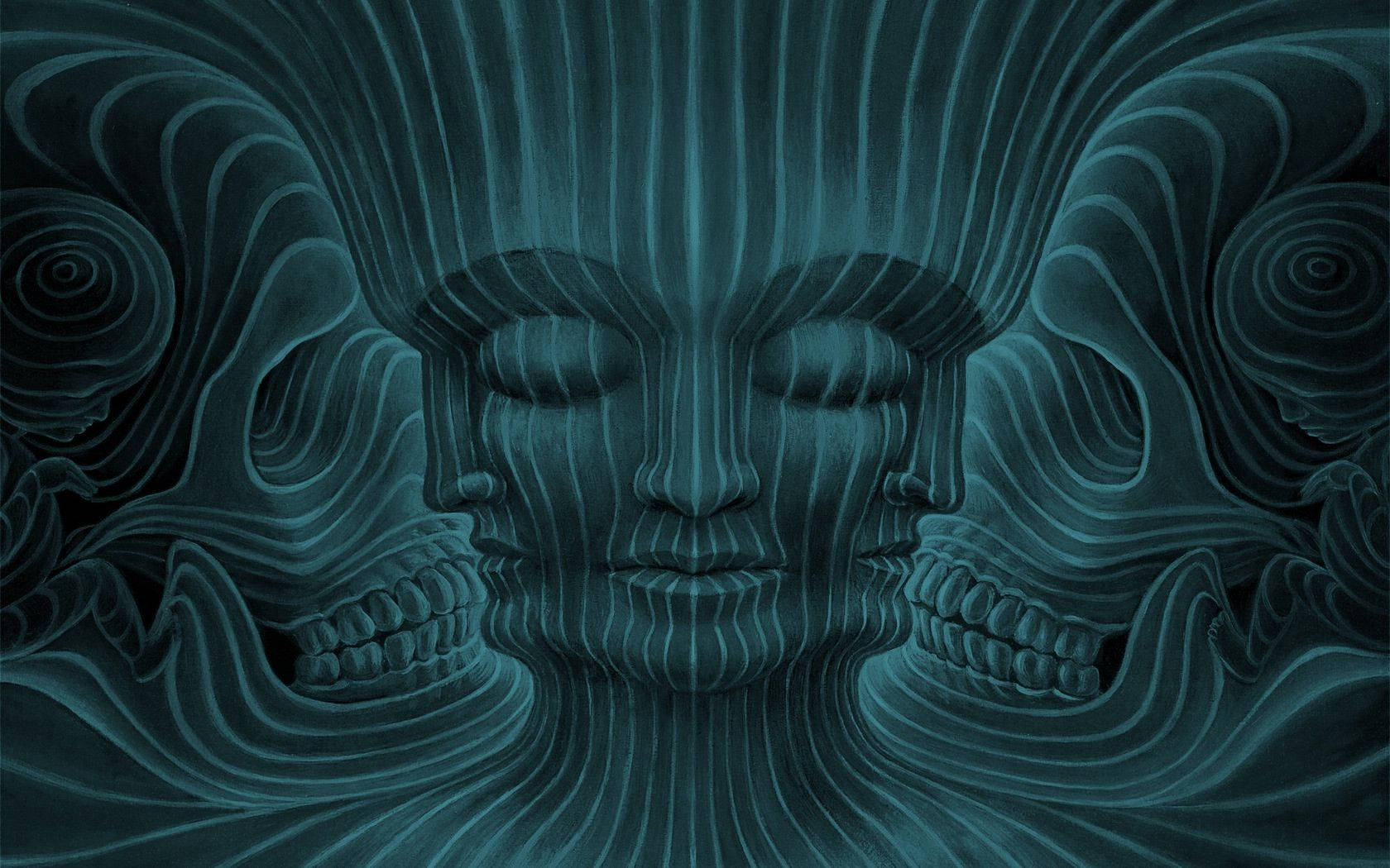 Tool, teal-toned, surreal, HD Desktop Wallpaper