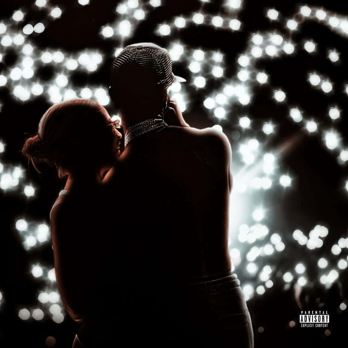 Toosii, silhouette, glowing white lights, SD Desktop Wallpaper