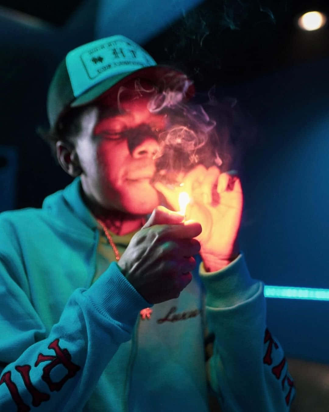 Toosii, teal hoodie, cap, HD Phone Wallpaper